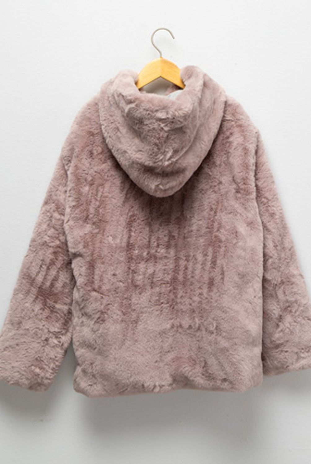 MANGO KIDS - Abrigo Capucha Pelo Niña Mango Kids