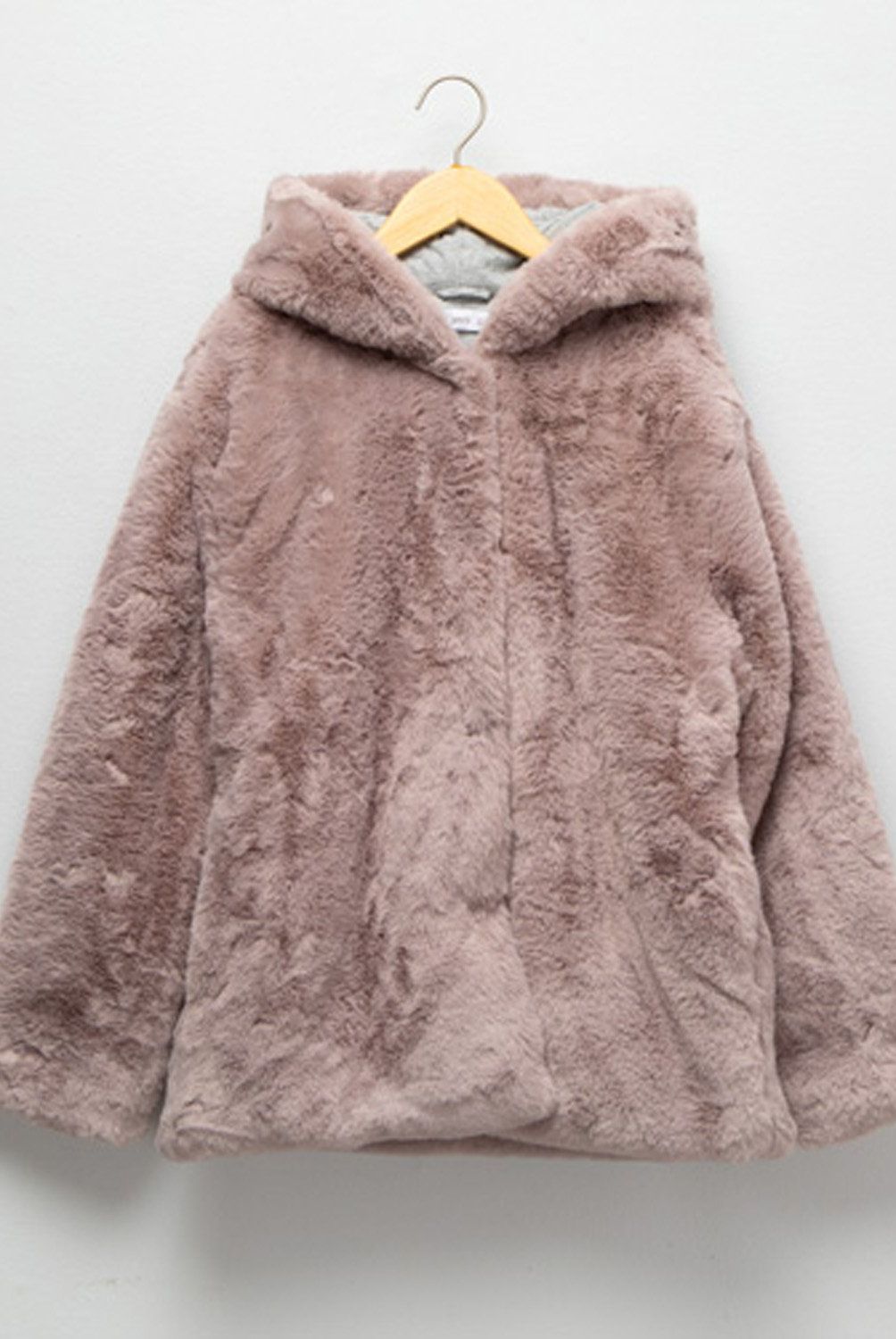 MANGO KIDS - Abrigo Capucha Pelo Niña Mango Kids