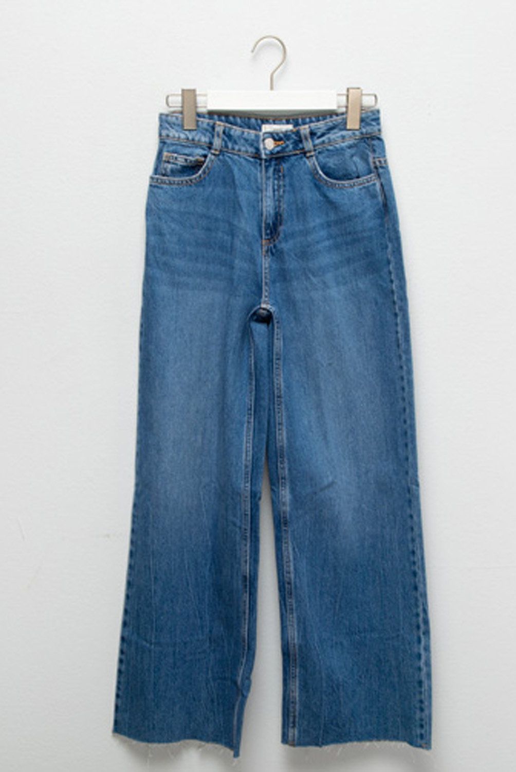 MANGO KIDS - Jeans Wideleg Bajo Deshilachado Niña Mango Kids