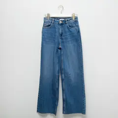 MANGO KIDS - Jeans Wideleg Bajo Deshilachado Niña