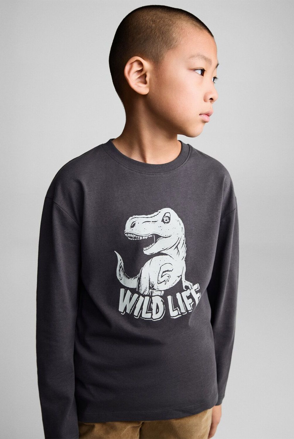 MANGO KIDS - Polera Manga Larga Estampada Niño Mango Kids