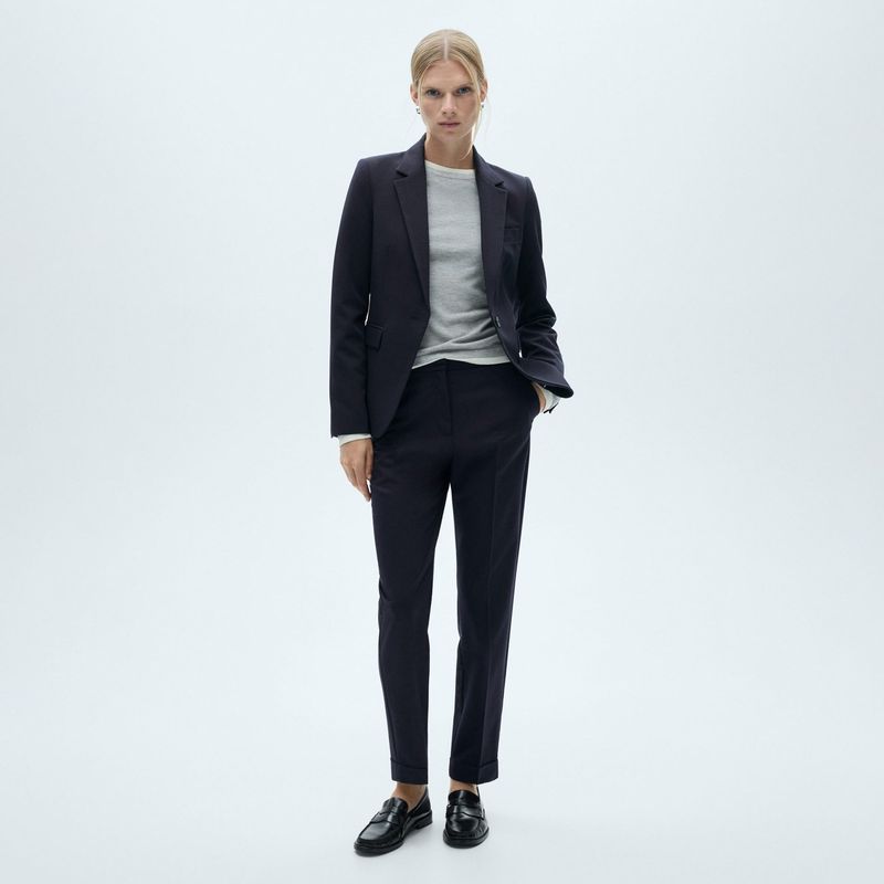 MANGO - Pantalón Recto Traje Mujer Mango