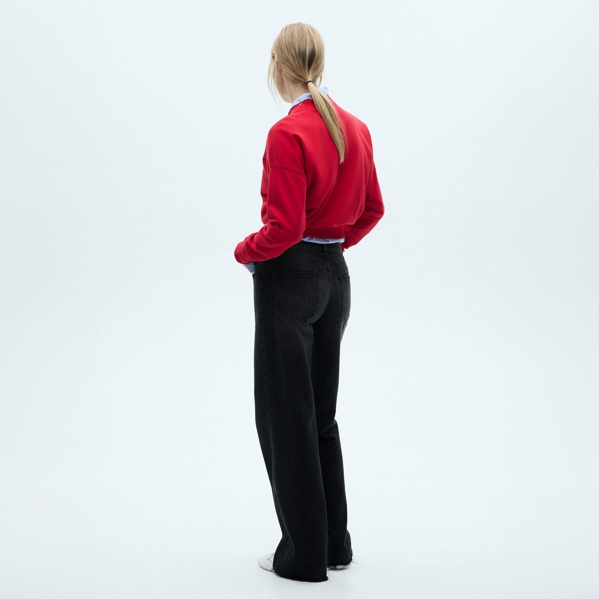 MANGO - Jeans Wide Leg Tiro Medio Mujer Mango