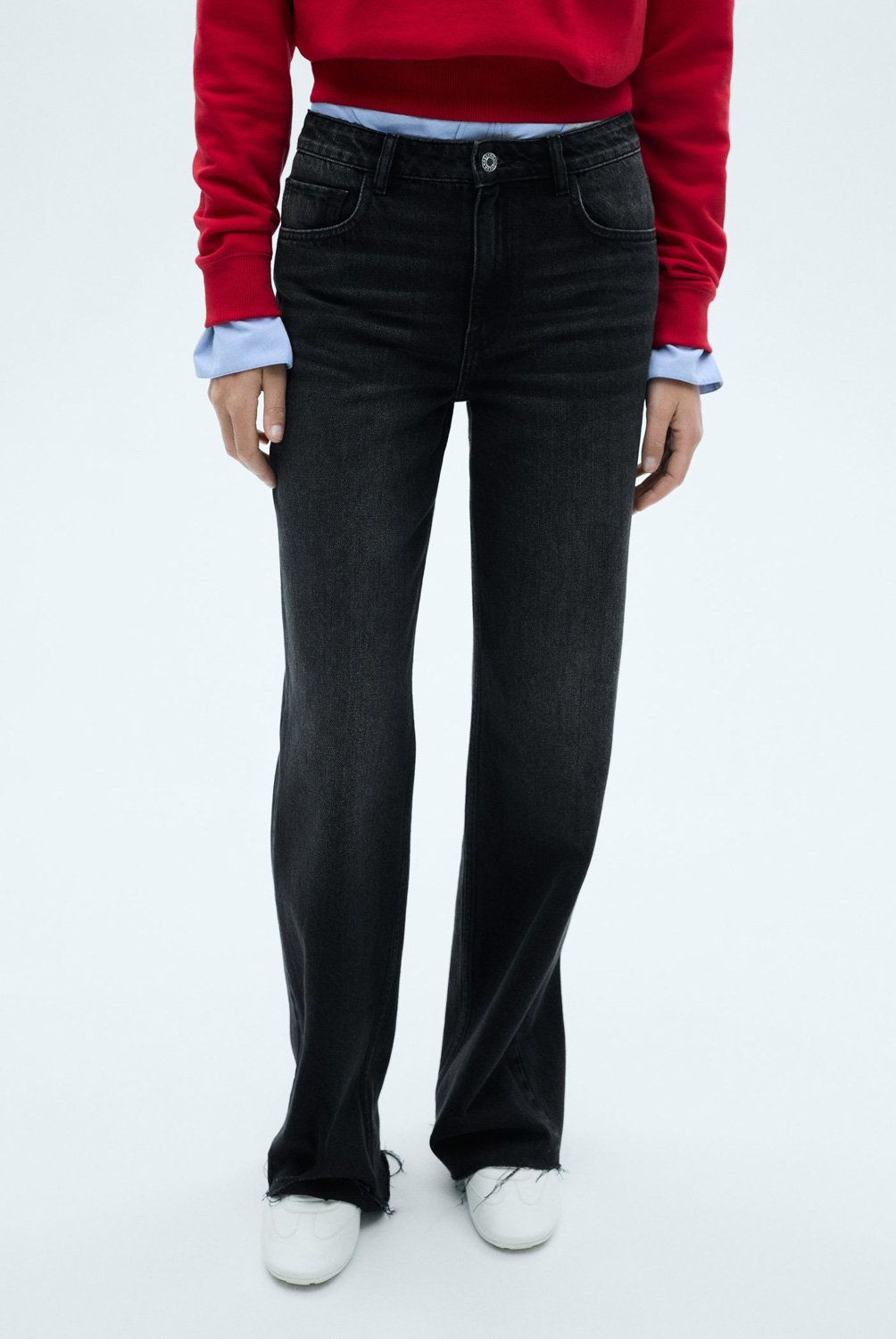 MANGO - Jeans Danila Tiro Alto Wideleg Mujer Mango