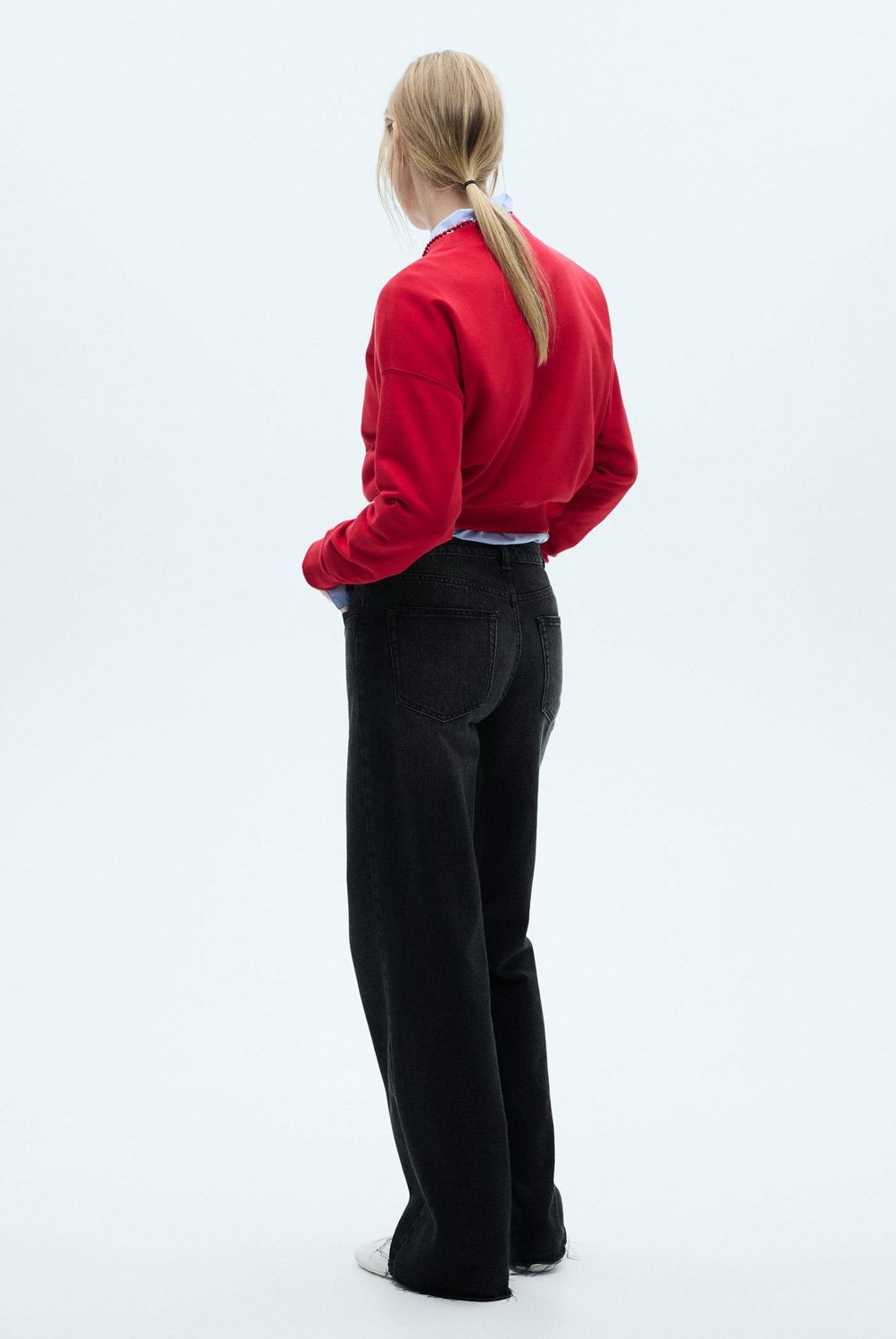 MANGO - Jeans Danila Tiro Alto Wideleg Mujer Mango