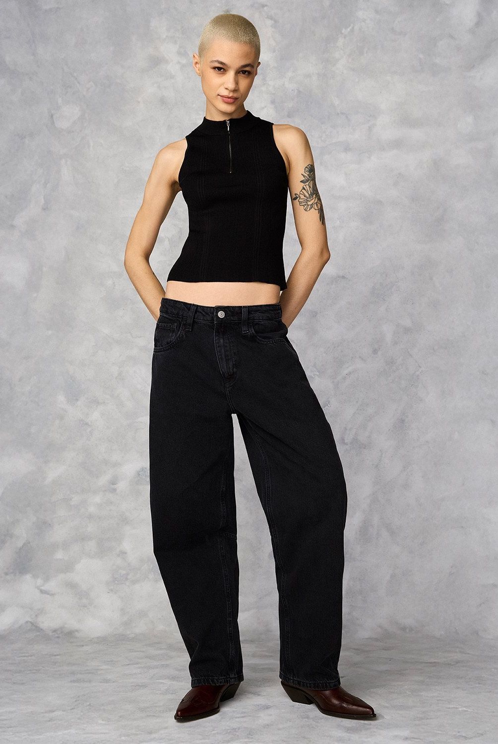 MANGO - Jeans Bet Balloon Tiro Alto Mujer Mango