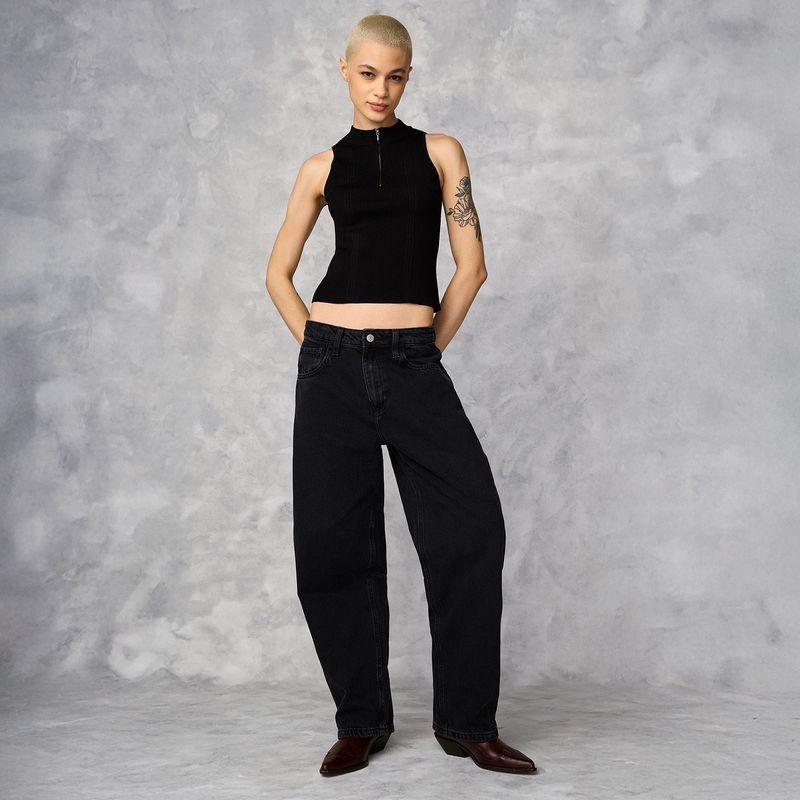 MANGO - Jeans Bet Balloon Tiro Alto Mujer Mango