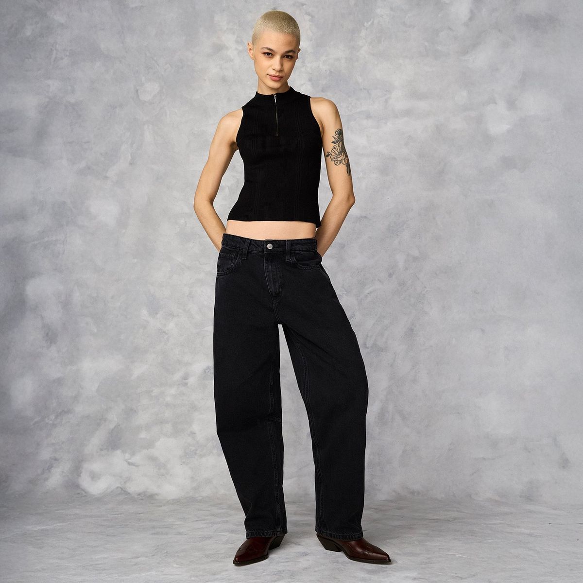 MANGO - Jeans Balloon Tiro Alto Mujer Mango