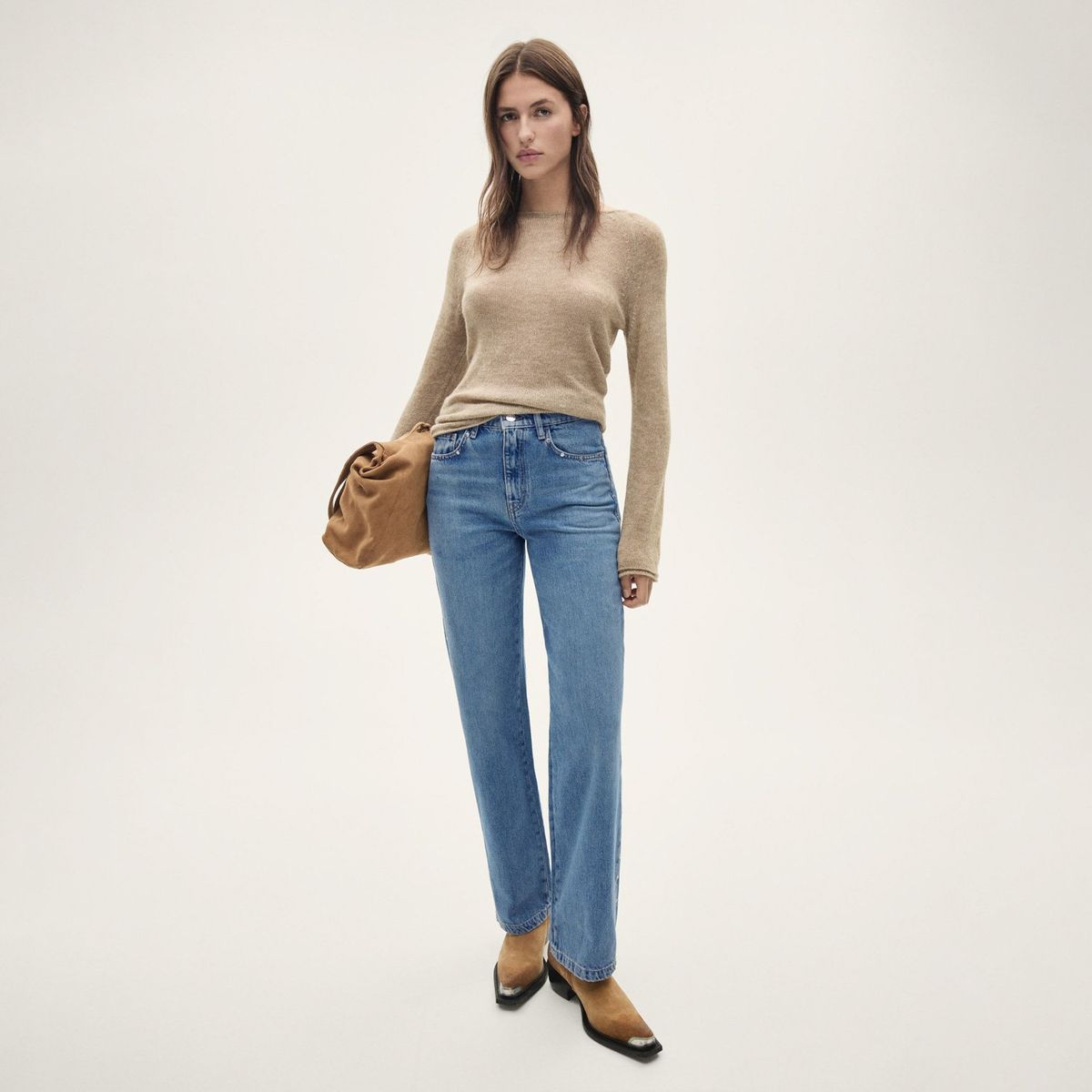 MANGO - Jeans Billie Tachuelas Decorativas Mujer Mango