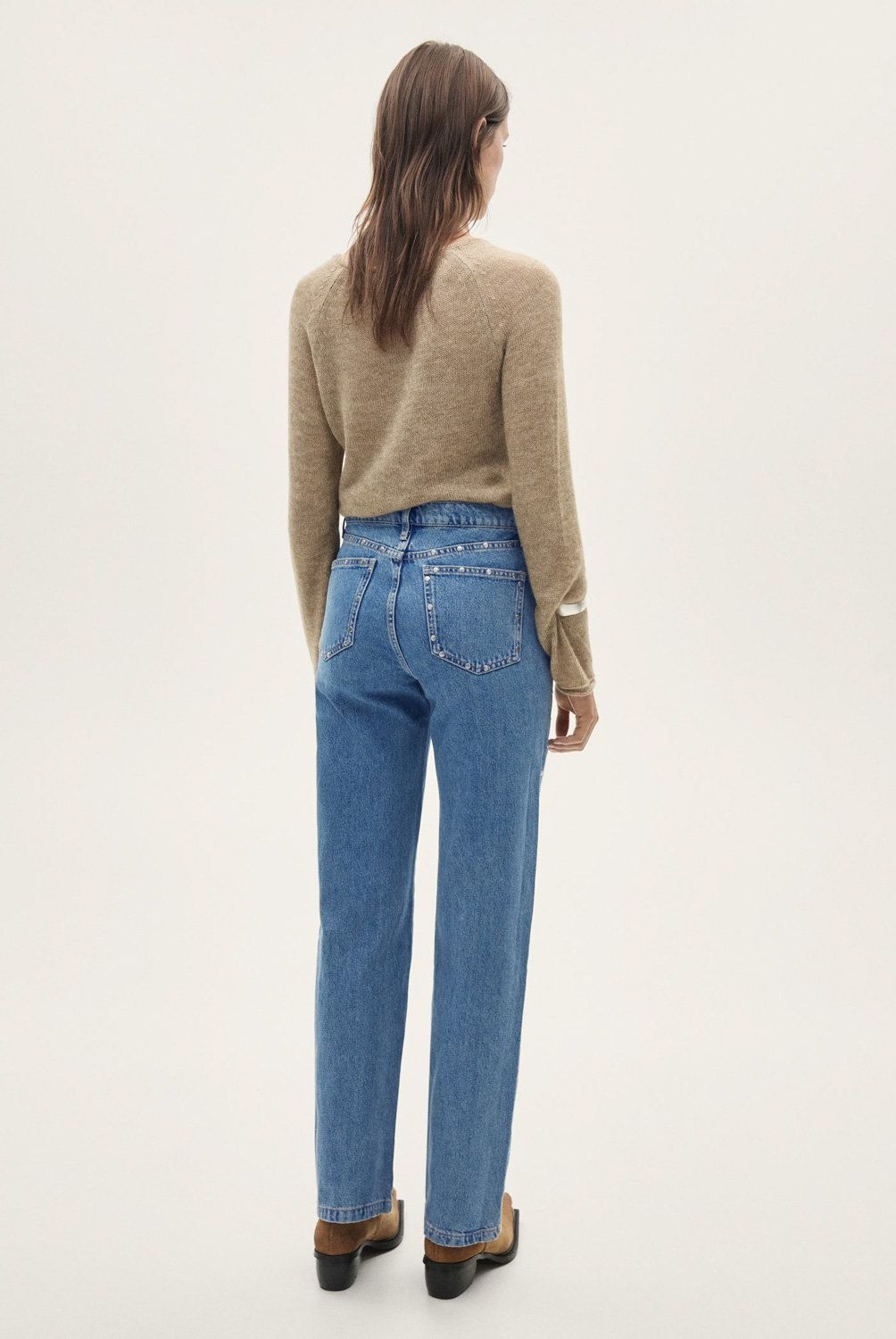 MANGO - Jeans Billie Tachuelas Decorativas Mujer Mango