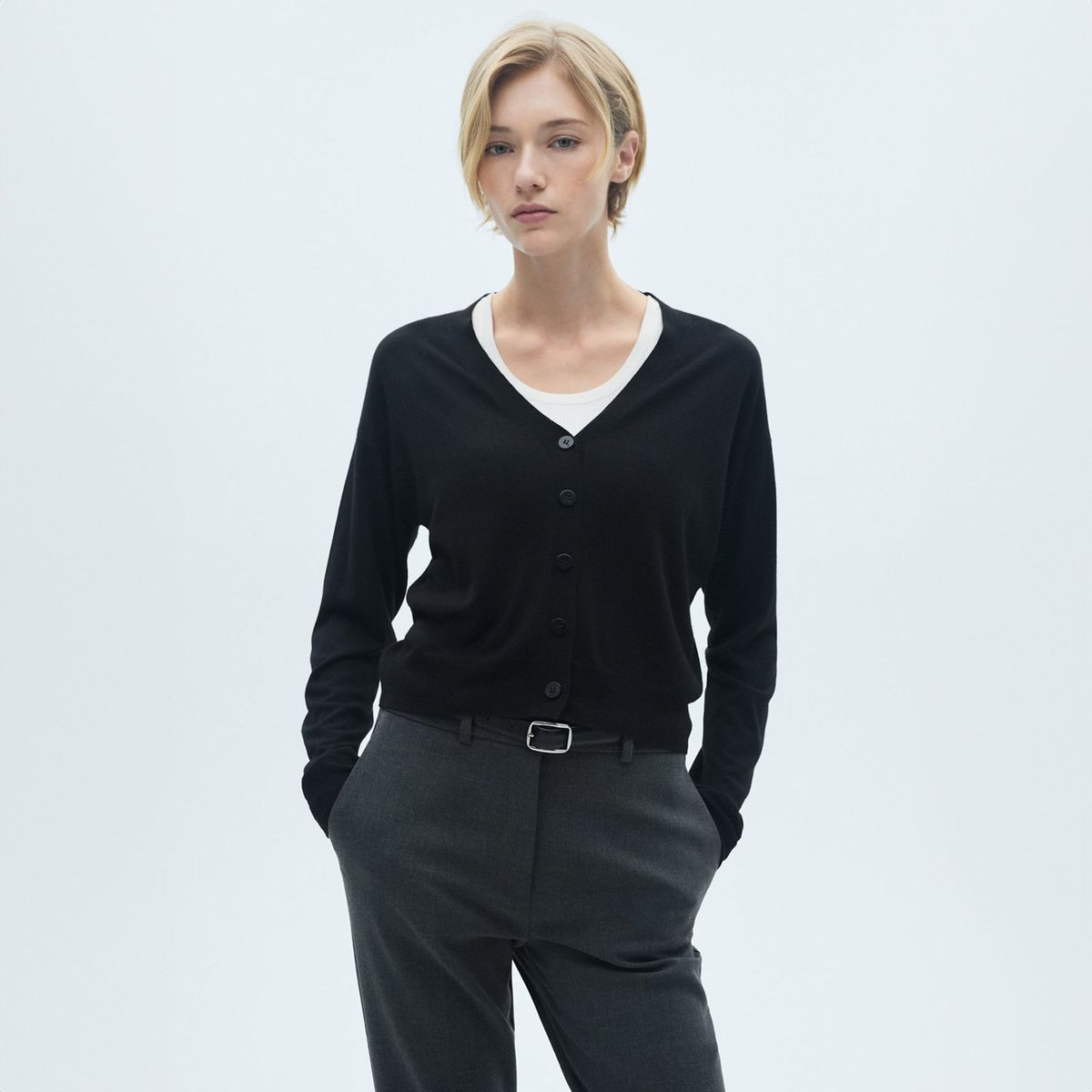 MANGO - Cárdigan Punto Botones Mujer Mango