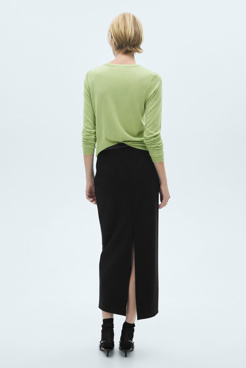 MANGO - Sweater Punto Fino Cuello Redondo Mujer Mango