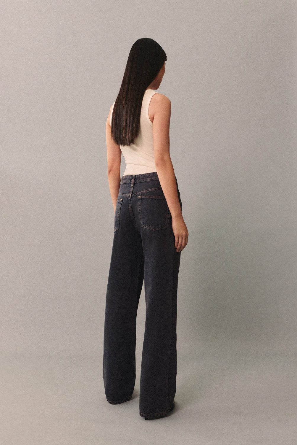 MANGO - Jeans Miami Rectos Tiro Medio Mujer Mango