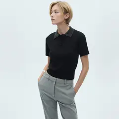 MANGO - Sweater Punto Cuello Strass Mujer