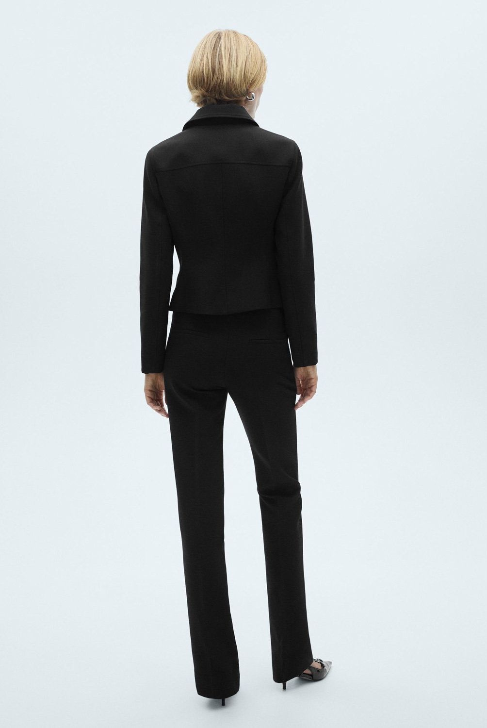 MANGO - Pantalón Flare Cremallera Mujer Mango