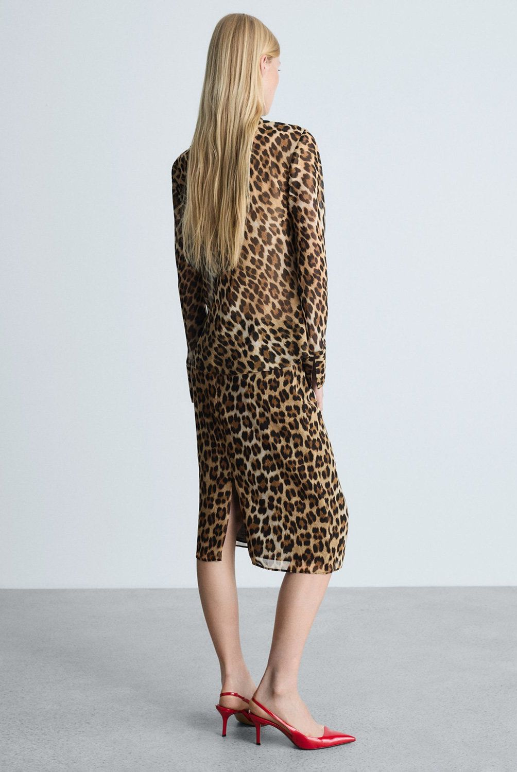 MANGO - Blusa Estampado Leopardo Mujer Mango
