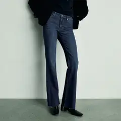 MANGO - Jeans Fiona Tiro Medio Flare Mujer