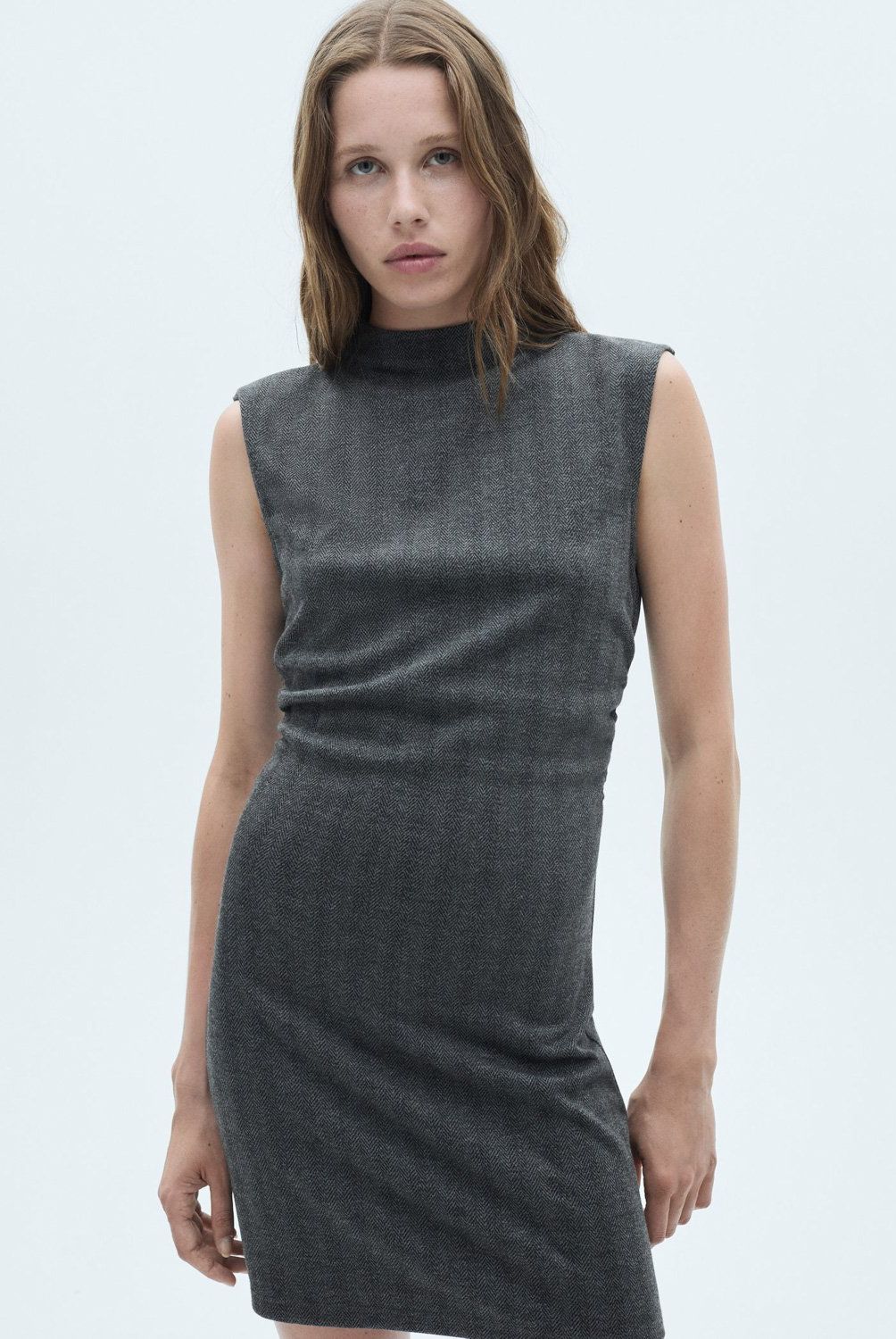 MANGO - Vestido Diseño Espiga Mujer Mango