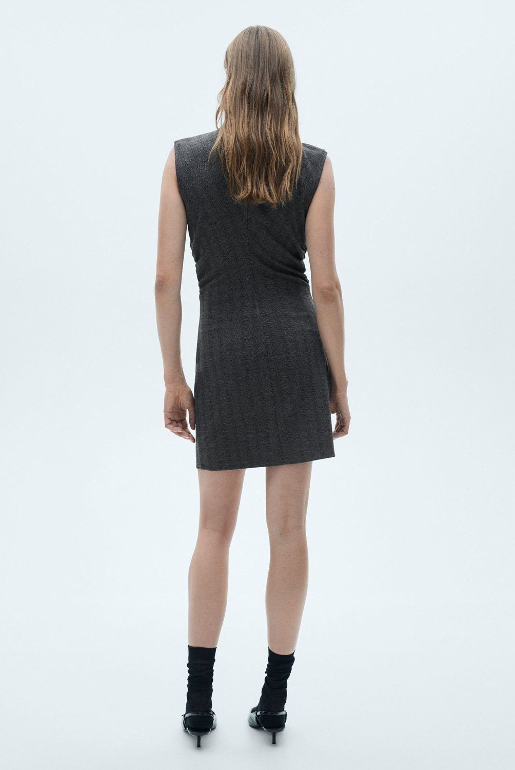 MANGO - Vestido Diseño Espiga Mujer Mango