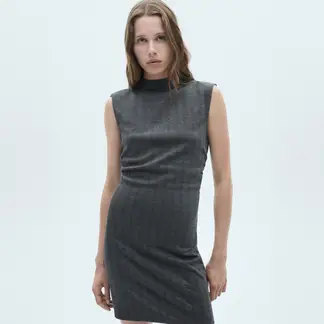 MANGO - Vestido Diseño Espiga Mujer