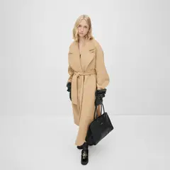 MANGO - Abrigo Lana Chaleco Desmontable Mujer
