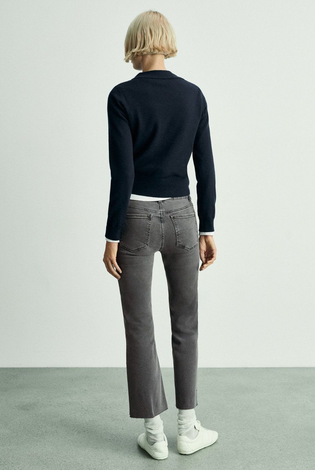 MANGO - Jeans Sienna Tiro Alto Flare Crop Mujer Mango