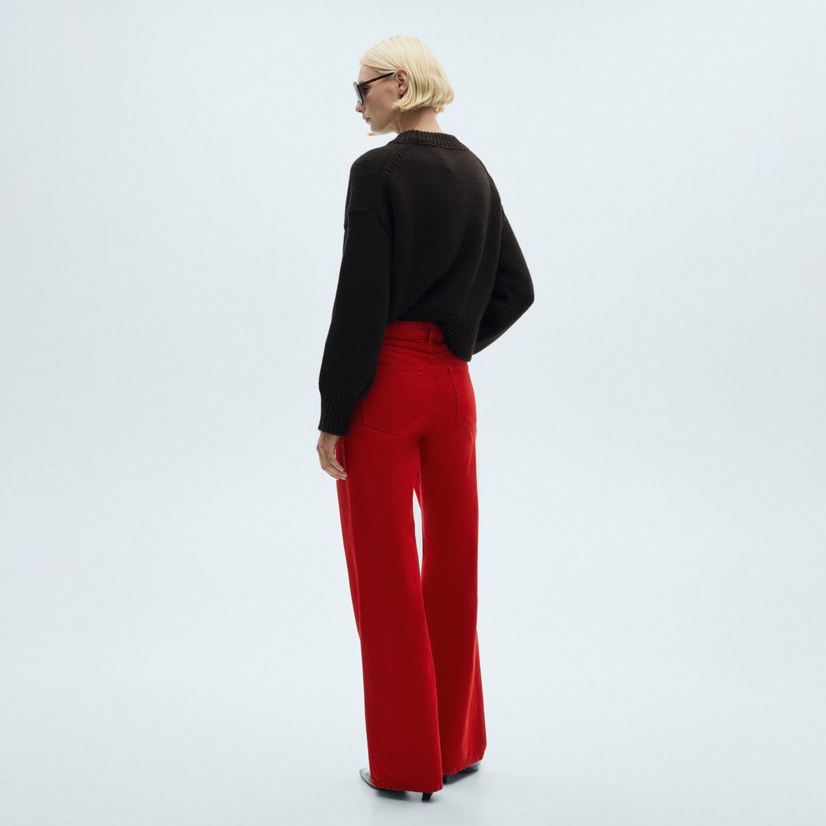 MANGO - Jeans Rectos Tiro Alto Mujer Mango