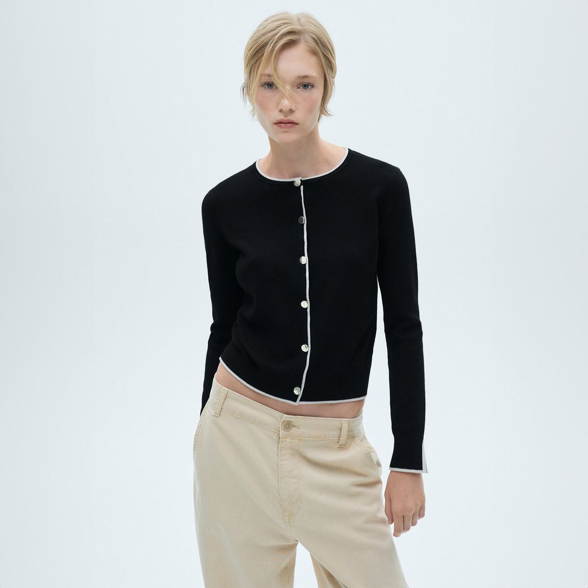 MANGO - Cárdigan Punto Botones Mujer Mango