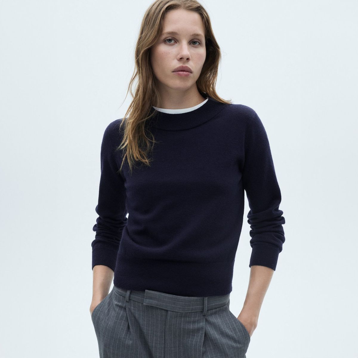 MANGO - Sweater Recto Cuello Redondo Mujer Mango