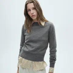 MANGO - Sweater Recto Cuello Redondo Mujer