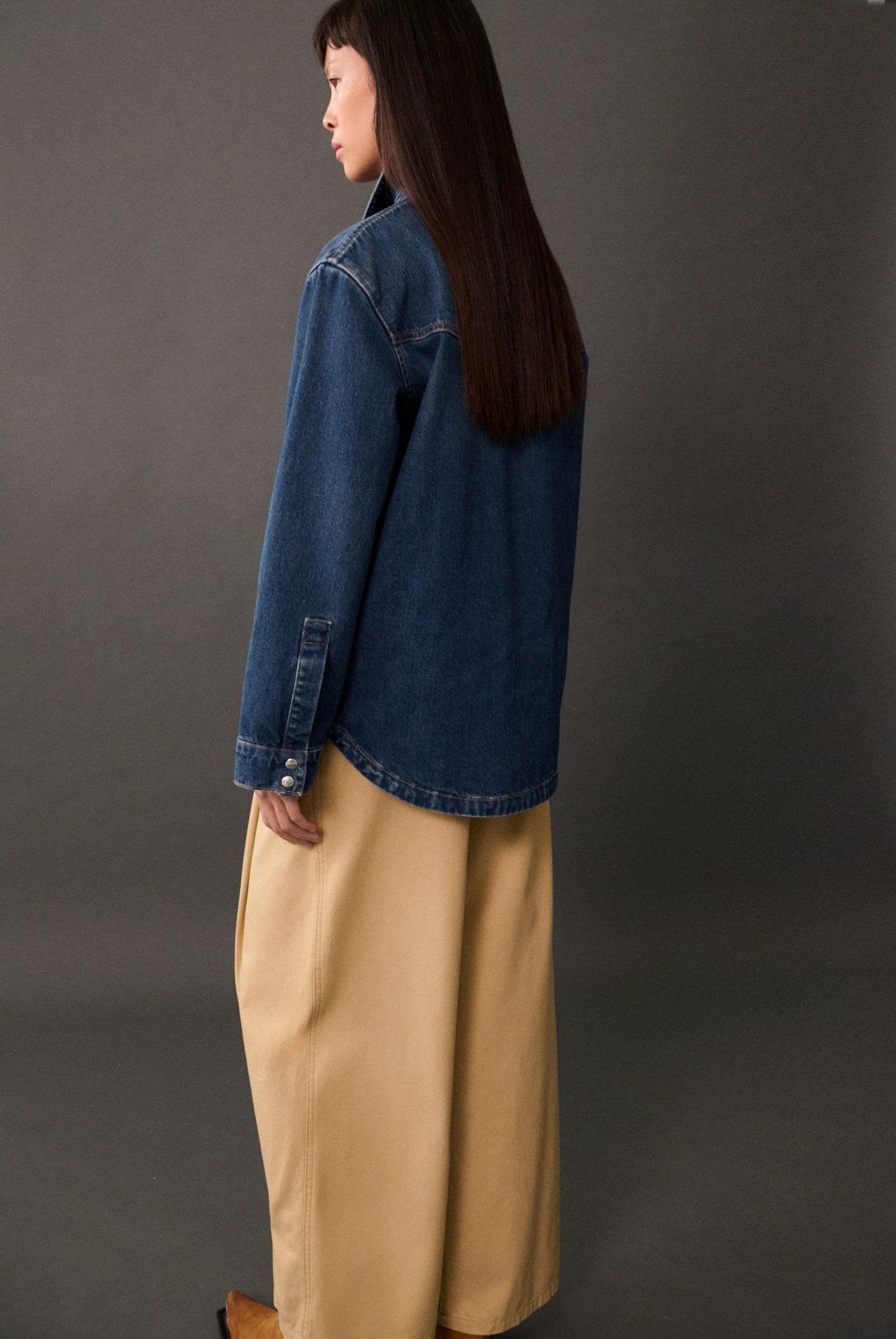 MANGO - Sobrecamisa Vaquera Oversize Mujer Mango