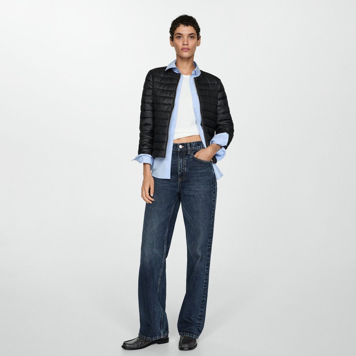 MANGO - Parka Acolchado Bolsillos Mujer Mango