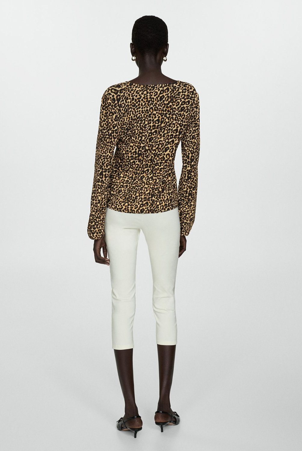 MANGO - Blusa Estampado Animal Print Mujer Mango