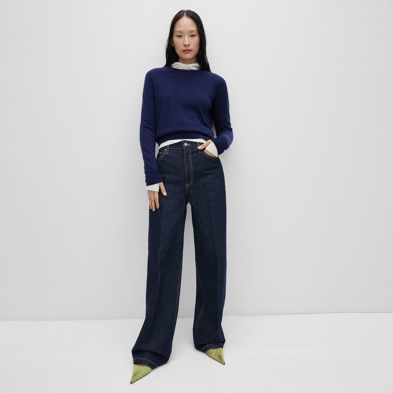MANGO - Jeans Brigitte Wideleg Tiro Alto Mujer Mango