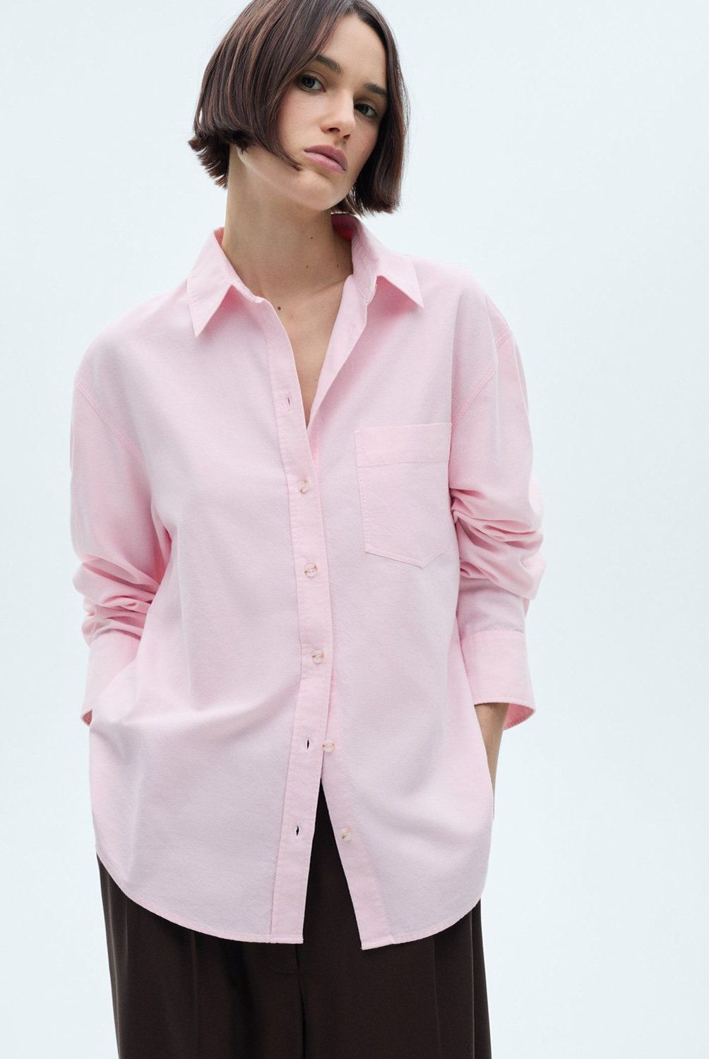 MANGO - Blusa Algodón Manga Larga Mujer Mango