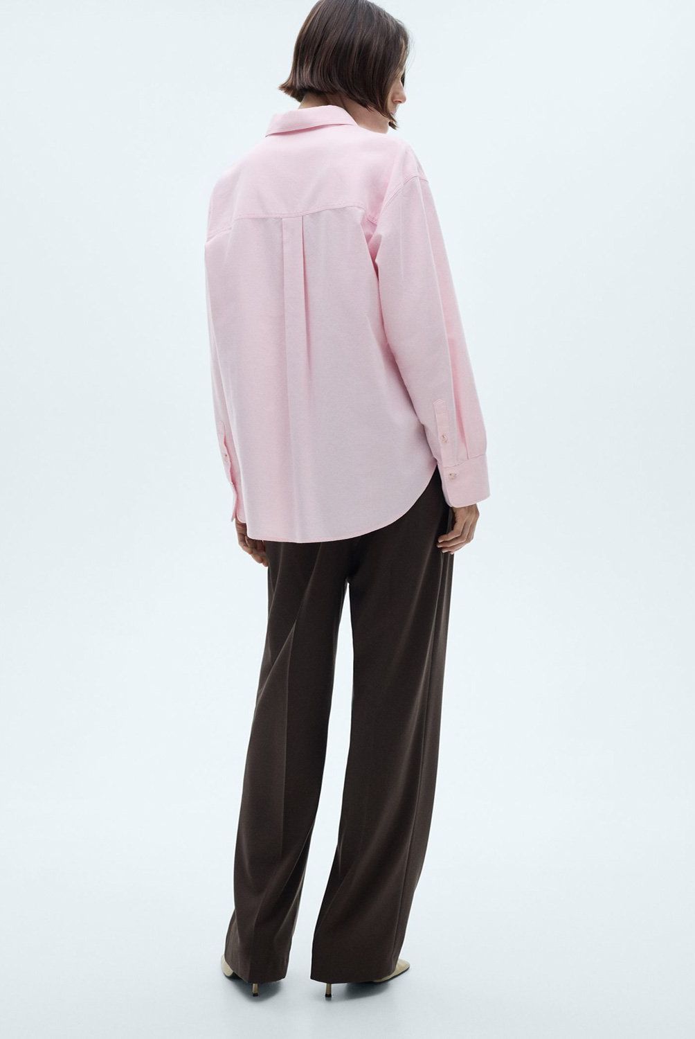 MANGO - Blusa Algodón Manga Larga Mujer Mango