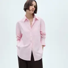 MANGO - Blusa Algodón Manga Larga Mujer