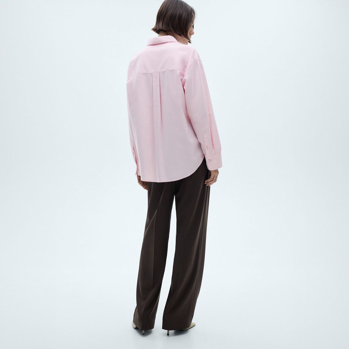MANGO - Blusa Algodón Manga Larga Mujer Mango