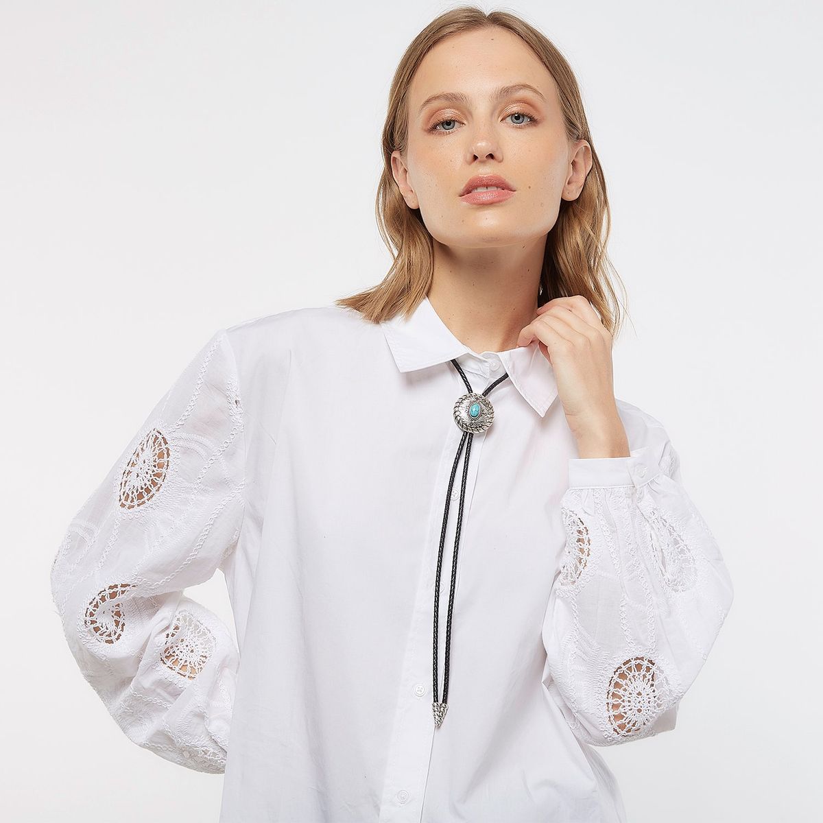 MANGO - Collar Cordón Abalorio Mujer Mango