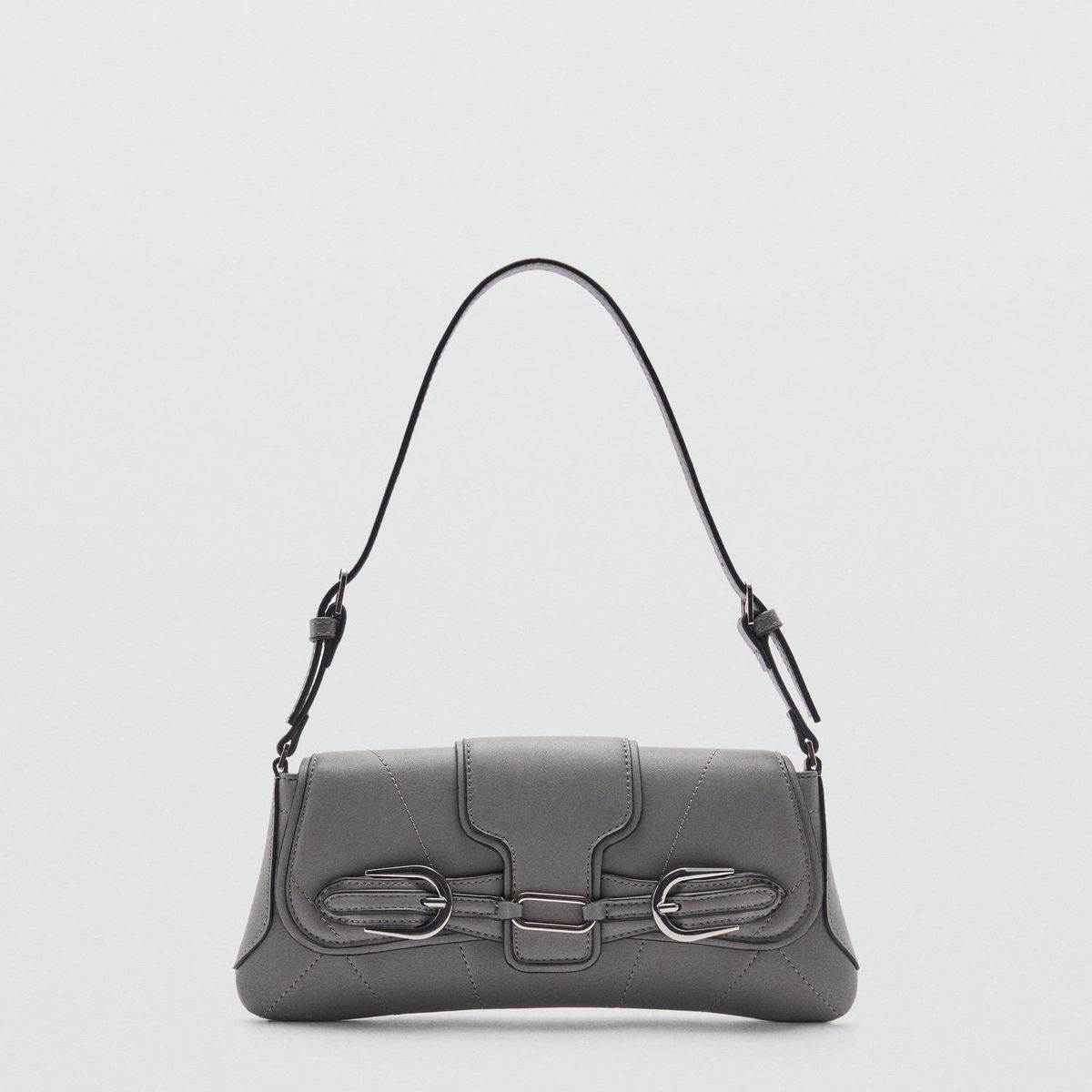 MANGO - Bolso Hombro Detalle Hebillas Mujer Mango