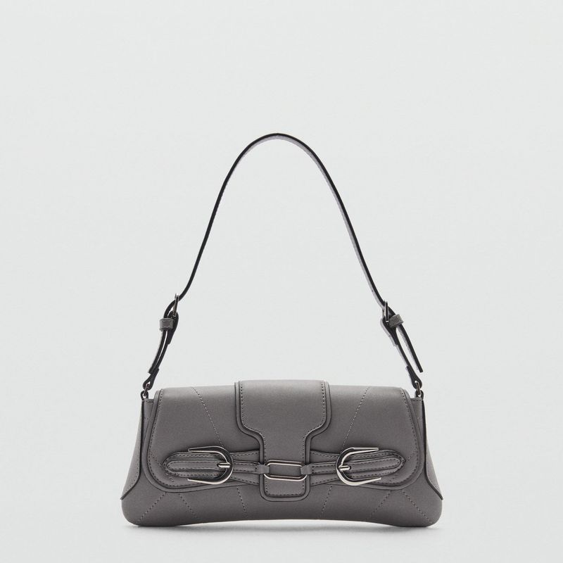 MANGO - Bolso Hombro Detalle Hebillas Mujer Mango