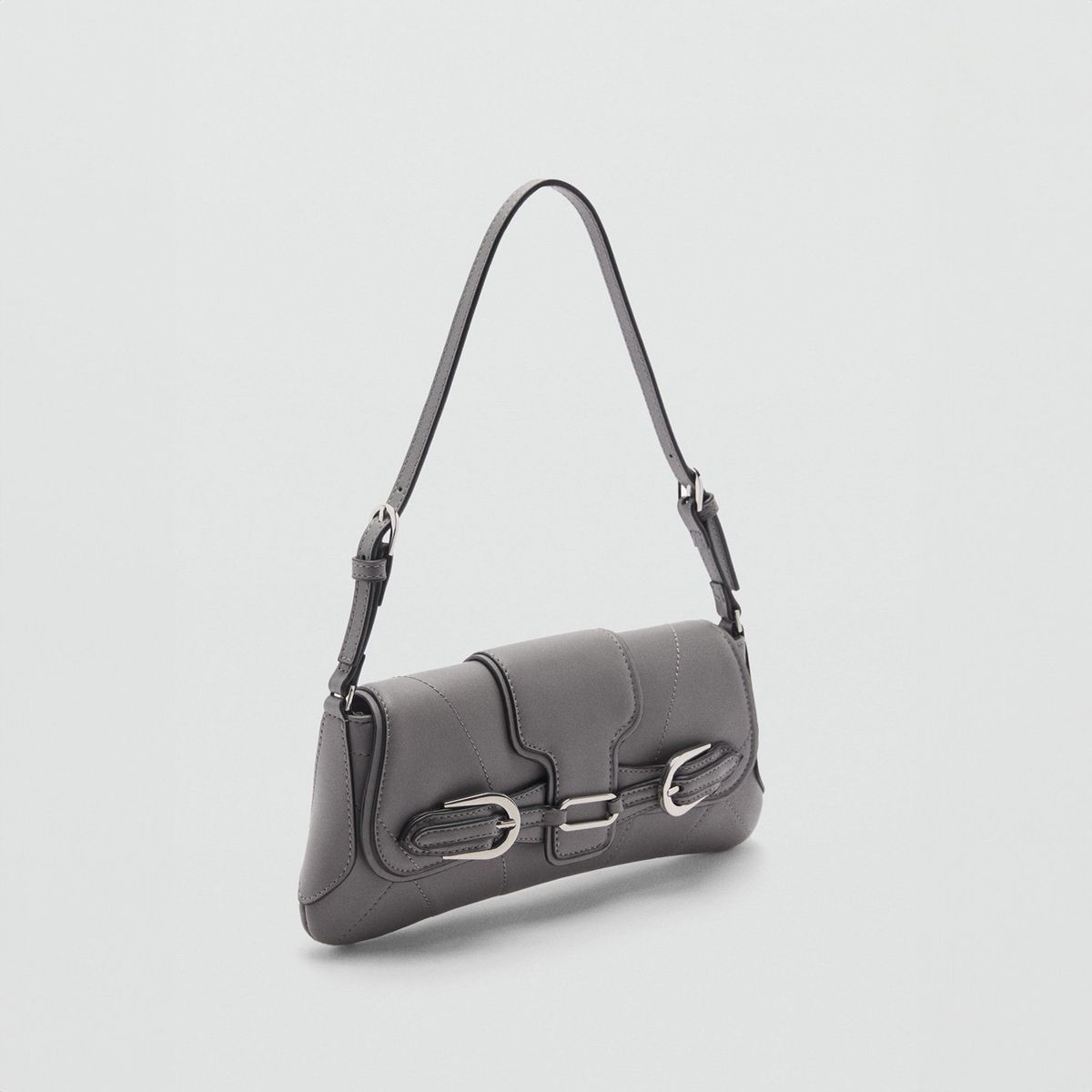 MANGO - Bolso Hombro Detalle Hebillas Mujer Mango