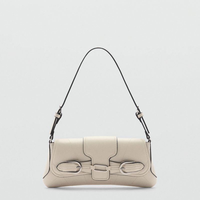 MANGO - Bolso Hombro Detalle Hebillas Mujer Mango