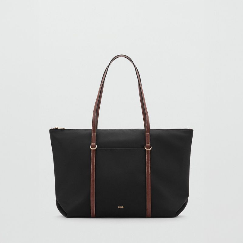 MANGO - Bolso Shopper Nylon Mujer Mango