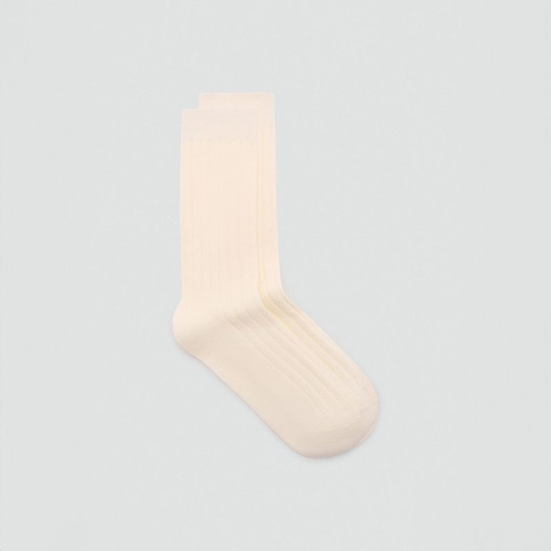 MANGO - Calcetines Canalé Mujer Mango