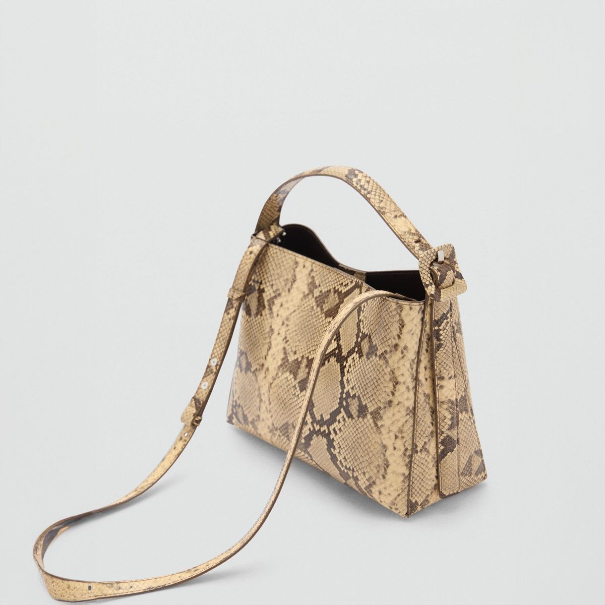 MANGO - Bolso Efecto Serpiente Mujer Mango