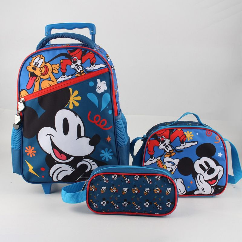 MICKEY MOUSE - Set Promo Bts Con Ruedas 3 Piezas Mickey Mouse