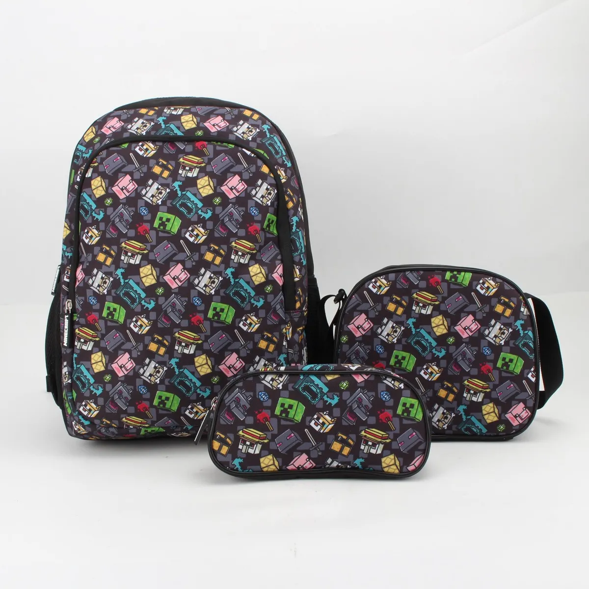 MINECRAFT - Set Juvenil 3 Piezas (Moch-Lonch-Estu) Minecraft