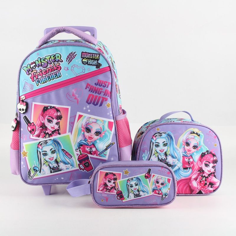MONSTER HIGH - Set Promo Bts Con Ruedas 3 Piezas Monster High