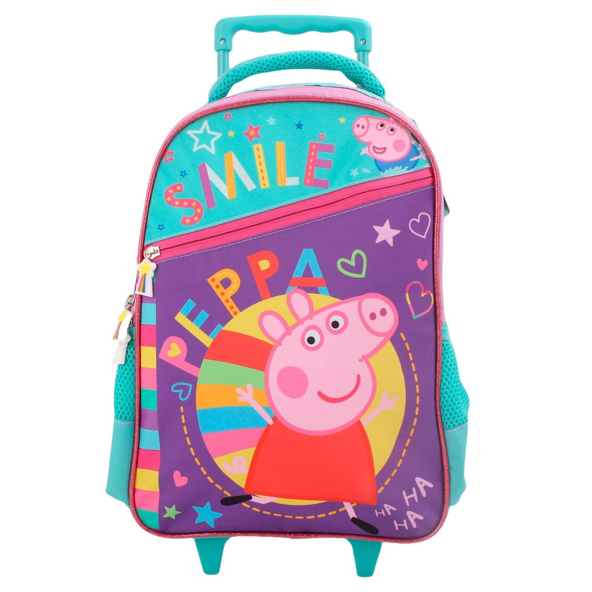 PEPPA PIG - Pack Escolar Mochila Con Rueditas + Lonchera + Estuche